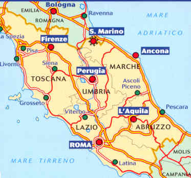 immagine di mappa stradale mappa stradale n.563 - Italia Centrale - con Toscana, Umbria, Lazio, Marche, Abruzzo, Rep. San Marino