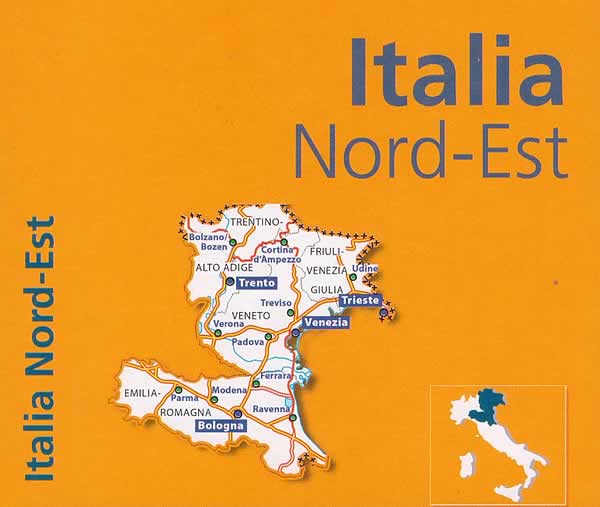 immagine di mappa stradale mappa stradale Italia Nord-Est - con Veneto, Trentino Alto Adige, Friuli Venezia Giulia, Emilia Romagna - mappa stradale Michelin n.562 - nuova edizione