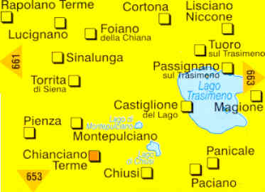 immagine di mappa topografica mappa topografica 662 - Lago Trasimeno, Val di Chiana, Chianciano Terme