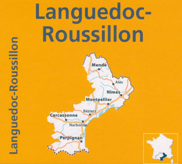 immagine di mappa stradale regionale mappa stradale regionale n. 526 - Languedoc-Roussillon / Linguadoca-Rossiglione - con Montpellier, Nimes, Camargue, Ales, Le Vigan, Florac, Mende, Lodeve, Beziers, Narbonne, Carcassonne, Limoux, Perpignan, Prades, Ceret - mappa stradale con stazioni di servizio e autovelox - nuova edizione