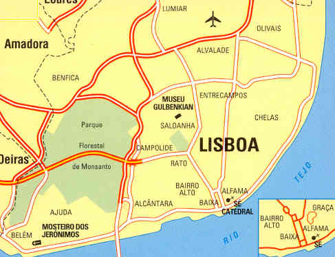 immagine di mappa di città mappa di città 2039 - Lisbona (a spirale)