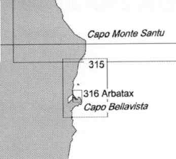 immagine di carta nautica carta nautica 315 - Litorale di Arbatax
