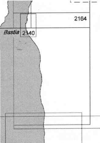 immagine di carta nautica carta nautica 2164 - Litorale a Sud di Bastia