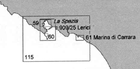 immagine di carta nautica carta nautica 115 INT 3364 - Litorale di La Spezia