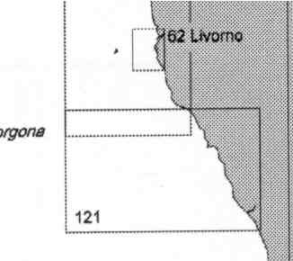 immagine di carta nautica carta nautica 121 - Litorale da Quercianella a Marina di Cecina e Secche di Vada