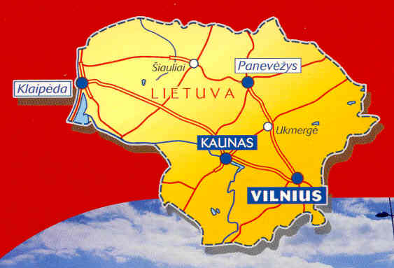 immagine di mappa stradale mappa stradale n.784 - Lituania