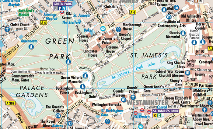 immagine di mappa di città mappa di città Londra / London - mappa della città plastificata, impermeabile, scrivibile e anti-strappo - dettagliata e facile da leggere, con trasporti pubblici, attrazioni e luoghi di interesse - nuova edizione