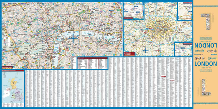 immagine di mappa di città mappa di città Londra / London - mappa della città plastificata, impermeabile, scrivibile e anti-strappo - dettagliata e facile da leggere, con trasporti pubblici, attrazioni e luoghi di interesse - nuova edizione