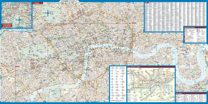 immagine di mappa di città mappa di città Londra / London - mappa della città plastificata, impermeabile, scrivibile e anti-strappo - dettagliata e facile da leggere, con trasporti pubblici, attrazioni e luoghi di interesse - nuova edizione