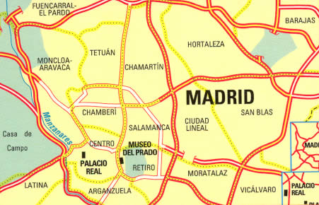 immagine di mappa di città mappa di città n.42 - Madrid