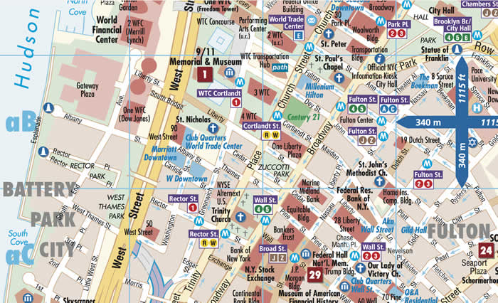 immagine di mappa di città mappa di città Manhattan - mappa della città plastificata, impermeabile, scrivibile e anti-strappo - dettagliata e facile da leggere, con trasporti pubblici, attrazioni e luoghi di interesse - nuova edizione
