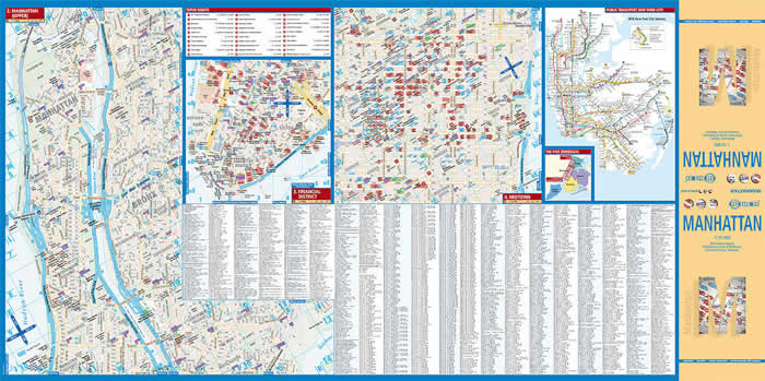 immagine di mappa di città mappa di città Manhattan - mappa della città plastificata, impermeabile, scrivibile e anti-strappo - dettagliata e facile da leggere, con trasporti pubblici, attrazioni e luoghi di interesse - edizione 2020