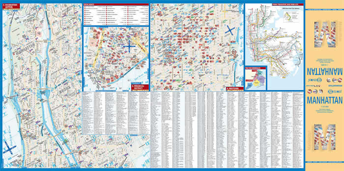 immagine di mappa di città mappa di città Manhattan - mappa della città plastificata, impermeabile, scrivibile e anti-strappo - dettagliata e facile da leggere, con trasporti pubblici, attrazioni e luoghi di interesse - nuova edizione