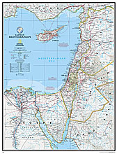 immagine di mappa murale mappa murale Mediterraneo Est