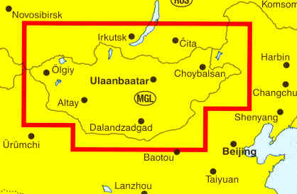 immagine di mappa stradale mappa stradale Mongolia - edizione 2013