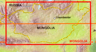 immagine di mappa stradale mappa stradale Mongolia