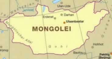 immagine di mappa stradale mappa stradale Mongolia - con Ulaanbaatar, Erdenet, Darhan, Deserto dei Gobi e Oasi - Mappa Plastificata - nuova edizione