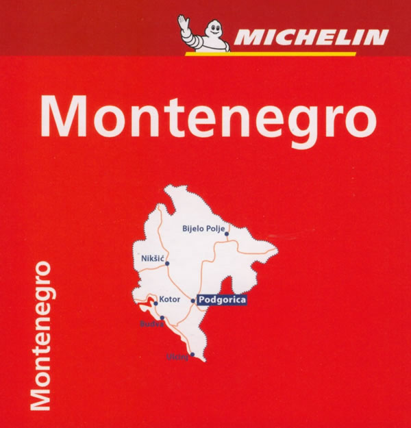 immagine di mappa stradale mappa stradale Montenegro - con Podgorica, Kotor, Budva, Ulcinj, Bijelo Polje - mappa stradale Michelin n.780 - con percorsi panoramici, parchi e riserve naturali - nuova edizione