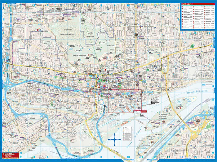 immagine di mappa di città mappa di città Montreal - mappa della città plastificata, impermeabile, scrivibile e anti-strappo - dettagliata e facile da leggere, con trasporti pubblici, attrazioni e luoghi di interesse - nuova edizione