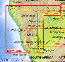 immagine di mappa stradale mappa stradale Namibia