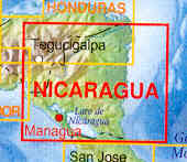 immagine di mappa stradale mappa stradale Nicaragua