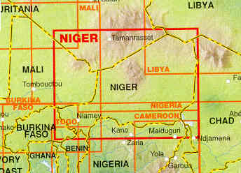 immagine di mappa stradale mappa stradale Niger