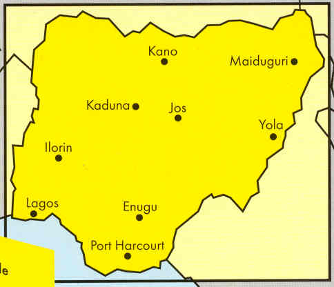 immagine di mappa stradale mappa stradale Nigeria