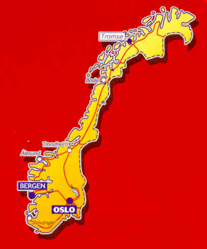 immagine di mappa stradale mappa stradale n.752 - Norvegia