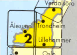 immagine di mappa stradale mappa stradale N. 2 - Norvegia Centro - Alesund, Lillehammer, Trondheim