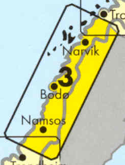 immagine di mappa stradale mappa stradale N. 3 - Norvegia Nord - Namsos, Bodo, Narvik, Lofoten