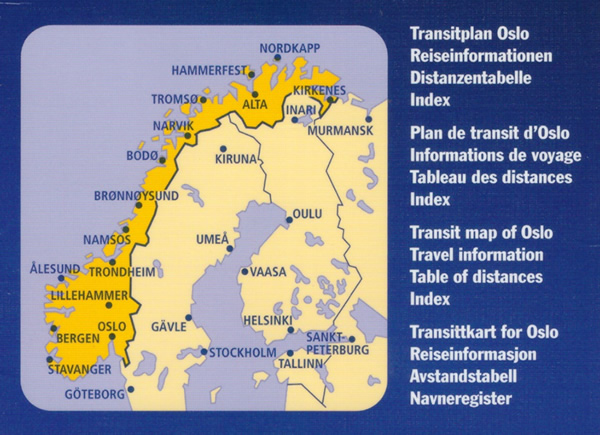 immagine di mappa stradale mappa stradale Norvegia - con Oslo, Stavanger, Molde, Bodø, Oslo, Drammen, Sarpsborg, Hamar, Lillehammer, Skien, Kristiansand, Arendal, Bergen, Leikanger, Trondheim, Tromsø, Vadsø - edizione Agosto 2022