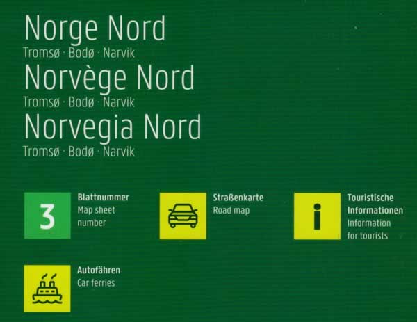 immagine di mappa stradale mappa stradale Norvegia Nord - mappa stradale - con cartografia dettagliata ed aggiornata - EDIZIONE 2024