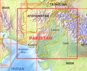 immagine di mappa stradale mappa stradale Pakistan