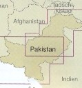 immagine di mappa stradale mappa stradale Pakistan - con Islamabad, Azad Kashmir, Peshawar, Shaksam Valley e Karakoram, Srinagar, Lahore, Quetta, Multan, Karachi, Hyderbad, Saravan (Iran) - Mappa Plastificata