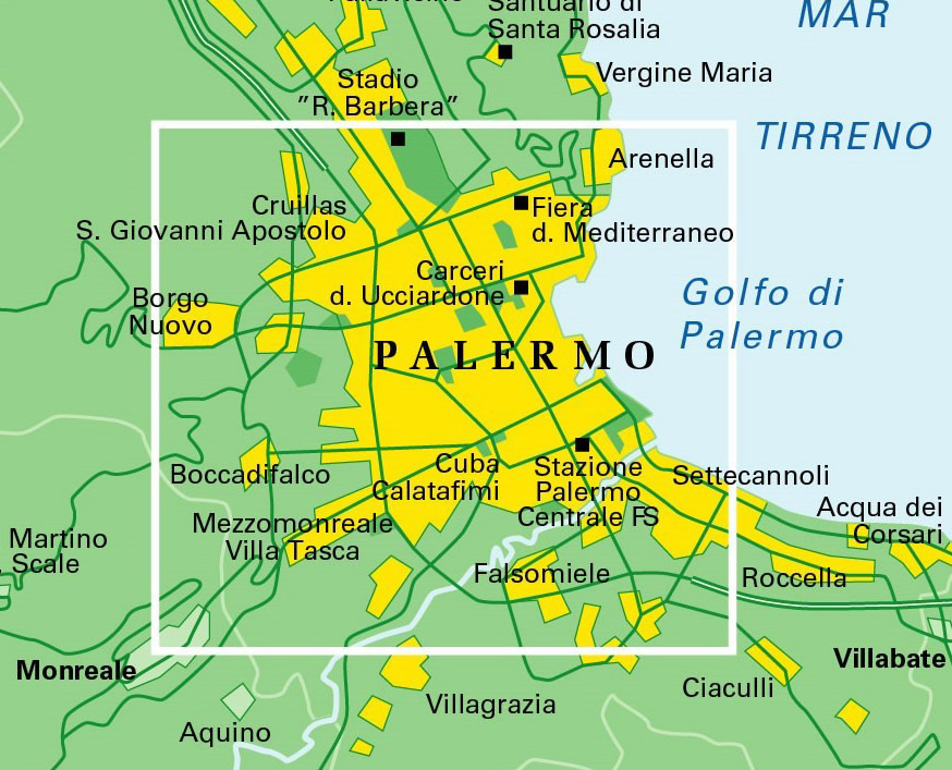 immagine di mappa di città mappa di città Palermo - mappa della città - nuova edizione