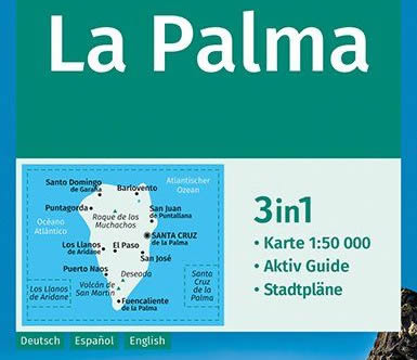 immagine di mappa topografica mappa topografica La Palma (Isole Canarie) - mappa escursionistica - con sentieri, spiagge, percorsi panoramici - compatibile con sistemi GPS - Kompass n.232 - nuova edizione