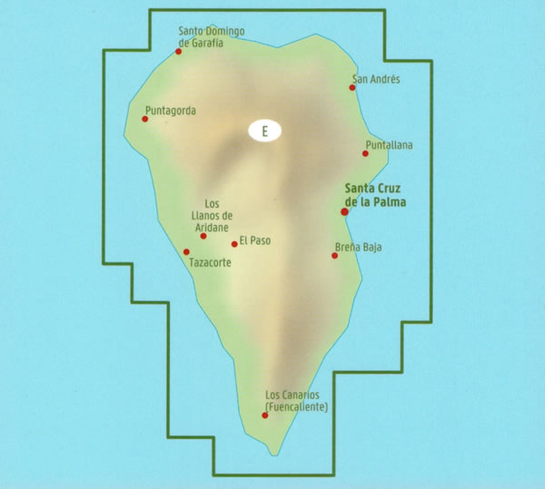 immagine di mappa stradale mappa stradale La Palma (Isole Canarie) - mappa escursionistica e stradale - con sentieri, spiagge, percorsi panoramici - EDIZIONE 2024