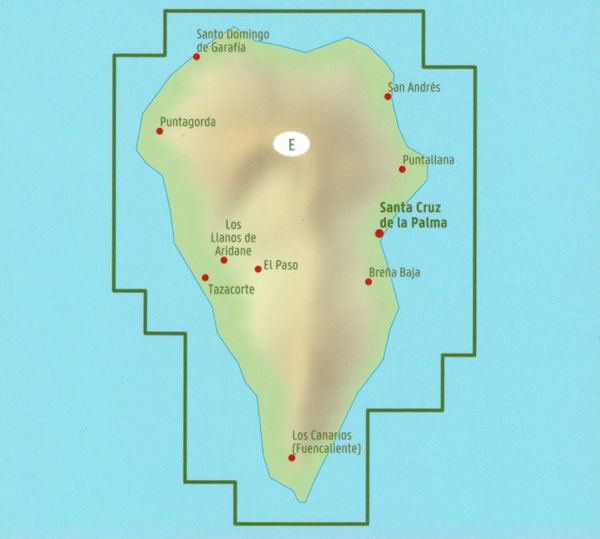 immagine di mappa stradale mappa stradale La Palma (Isole Canarie) - mappa escursionistica e stradale - con sentieri, spiagge, percorsi panoramici - edizione 2025