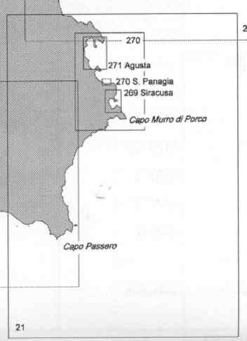 immagine di carta nautica carta nautica 21 - Da C.o Passero a C.o S. Croce