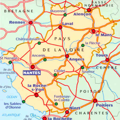 immagine di mappa stradale regionale mappa stradale regionale 517 - Pays de la Loire / Paesi della Loira (nuova ed.)
