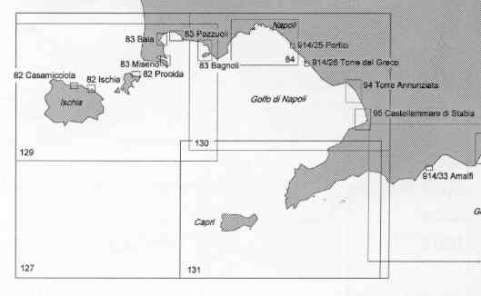 immagine di carta nautica carta nautica 131 - Penisola Sorrentina e Isola di Capri