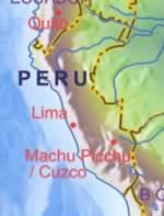 immagine di mappa stradale mappa stradale Peru / Perù - con Lima e Cuzco - mappa impermeabile e antistrappo - nuova edizione