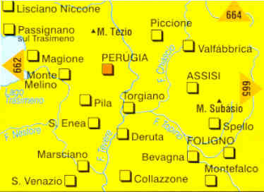immagine di mappa topografica mappa topografica 663 - Perugia, Assisi
