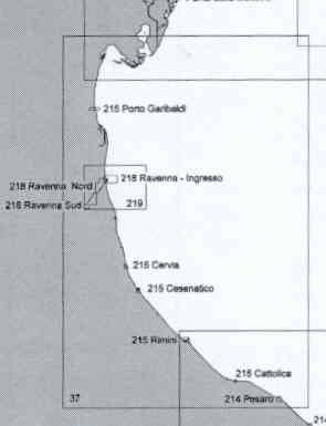 immagine di carta nautica carta nautica 37 - Da Pesaro al Po di Goro