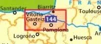 immagine di mappa stradale mappa stradale n.144 - Pirenei occidentali/atlantici e Pireneo Vasco-Navarro - con Pamplona, Bilbao, San Sebastian, Vitoria-Gasteiz