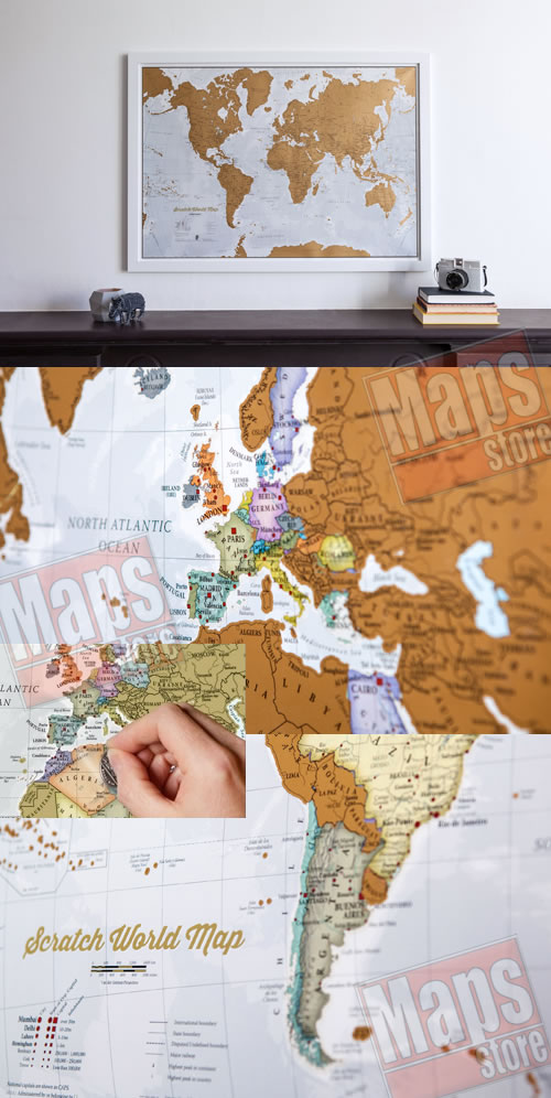 mappa murale Planisfero da grattare! (Scratch Off World Map) - Gratta e  Scopri il Mondo - mappa murale personalizzabile con cartografia di alta  qualità, dettagliata e aggiornata - il regalo ideale per