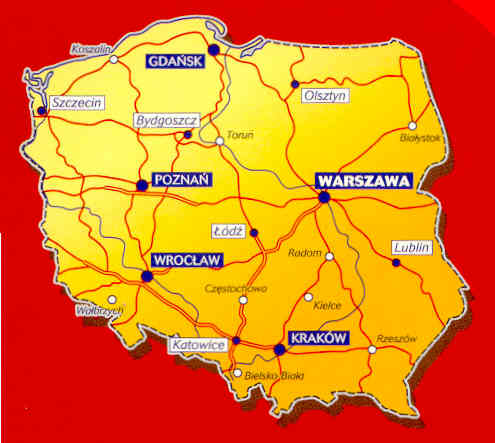 immagine di mappa stradale mappa stradale n.720 - Polonia