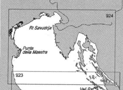 immagine di carta nautica carta nautica 924 - Da Porto Corsini all' Isola Pag