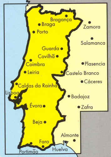 immagine di mappa stradale mappa stradale Portogallo / Portugal