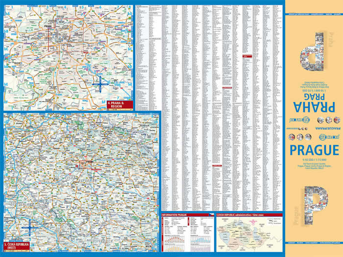 immagine di mappa di città mappa di città Praga - mappa della città plastificata, impermeabile, scrivibile e anti-strappo - dettagliata e facile da leggere, con trasporti pubblici, attrazioni e luoghi di interesse - nuova edizione